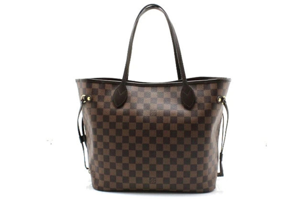 LOUIS VUITTON Neverfull Tote Bag Damier Cerise Red